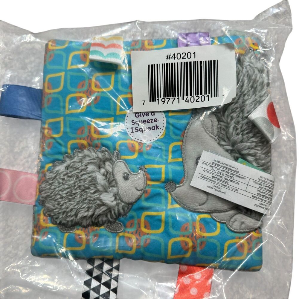 Mary Meyer Baby Heather Hedgehog Crinkle Me Baby Toy Learning Squeak SEALED NWT